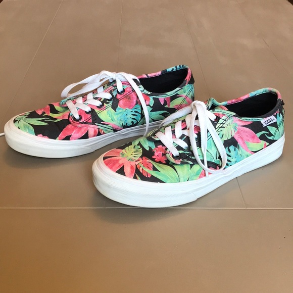 vans shoes hawaiian print